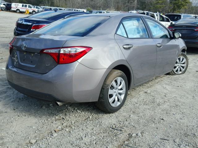 2T1BURHEXGC677106 - 2016 TOYOTA COROLLA L GRAY photo 4