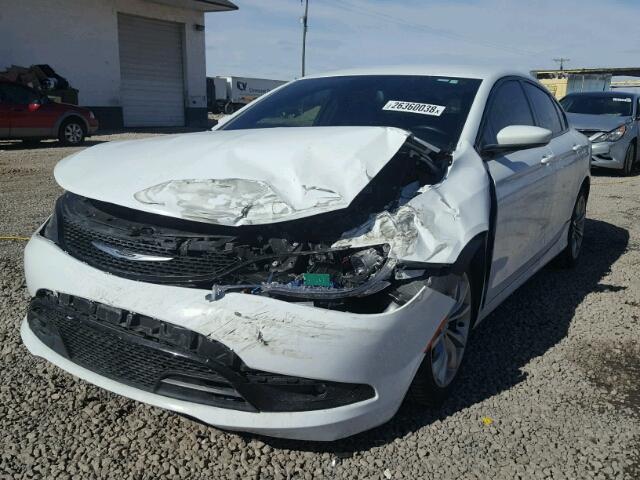 1C3CCCDGXFN540551 - 2015 CHRYSLER 200 S WHITE photo 2