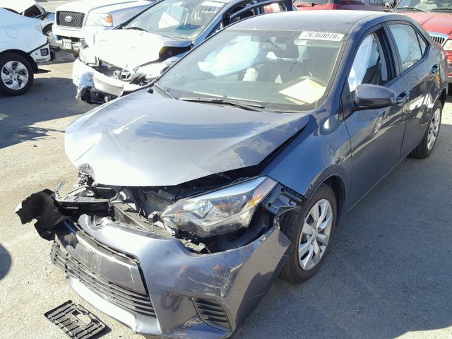 2T1BURHE9FC477719 - 2015 TOYOTA COROLLA L GRAY photo 2