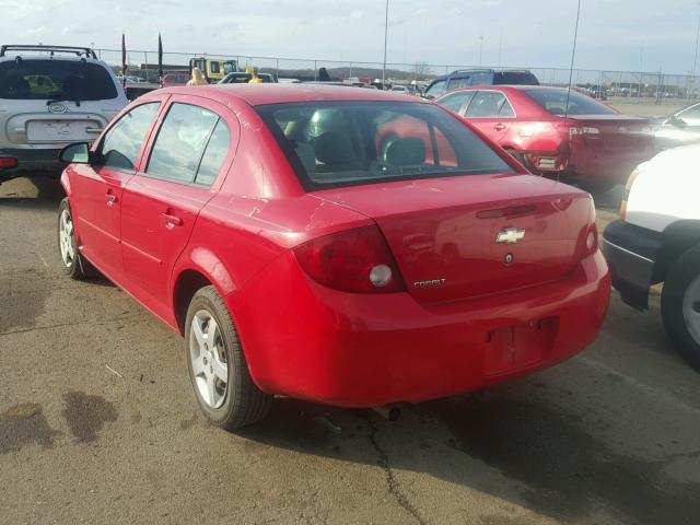 1G1AK52F557614563 - 2005 CHEVROLET COBALT RED photo 3