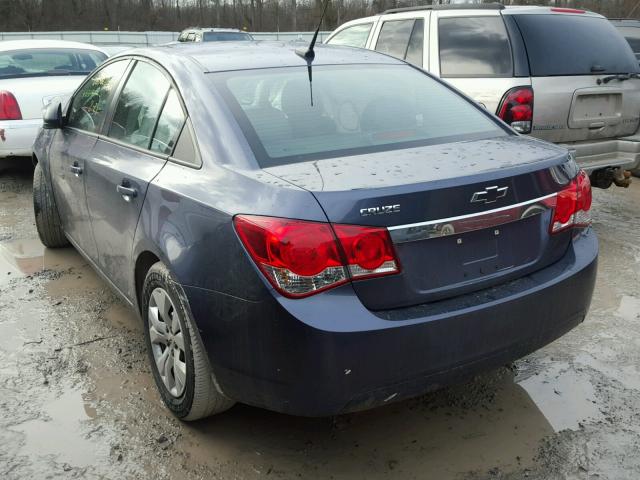 1G1PA5SGXE7422660 - 2014 CHEVROLET CRUZE LS BLUE photo 3