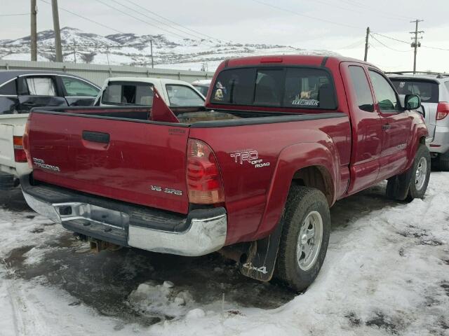 5TEUU42N67Z452454 - 2007 TOYOTA TACOMA ACC RED photo 4