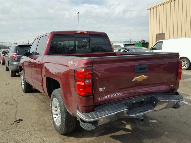 3GCUKREC5FG185363 - 2015 CHEVROLET SILVERADO MAROON photo 3