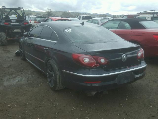 WVWMN7AN1CE506658 - 2012 VOLKSWAGEN CC SPORT BLACK photo 3