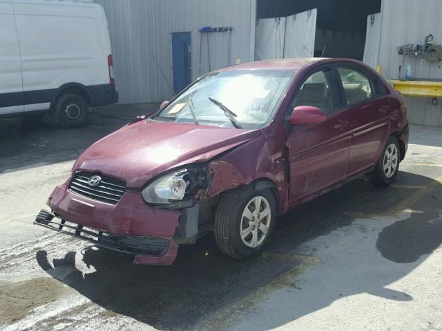 KMHCN46C59U301081 - 2009 HYUNDAI ACCENT GLS BURGUNDY photo 2