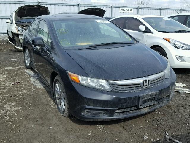 2HGFB2F5XCH002357 - 2012 HONDA CIVIC LX BLACK photo 1