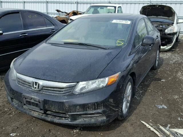 2HGFB2F5XCH002357 - 2012 HONDA CIVIC LX BLACK photo 2