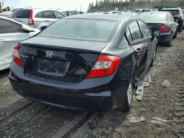 2HGFB2F5XCH002357 - 2012 HONDA CIVIC LX BLACK photo 4