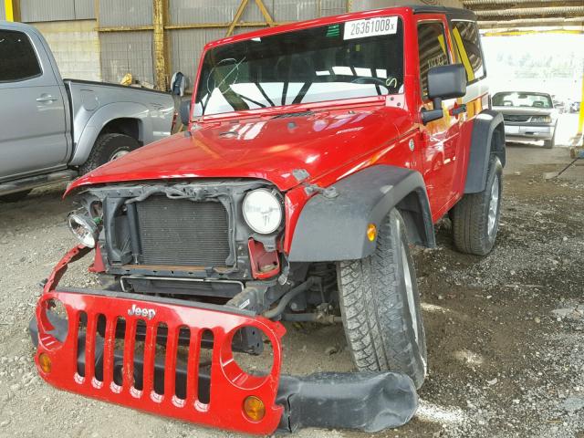 1J4AA2D17BL514035 - 2011 JEEP WRANGLER S RED photo 2