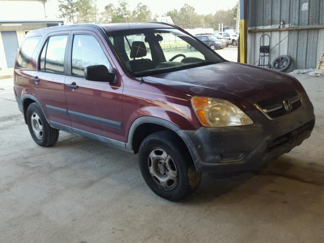 JHLRD68434C013435 - 2004 HONDA CR-V LX MAROON photo 1