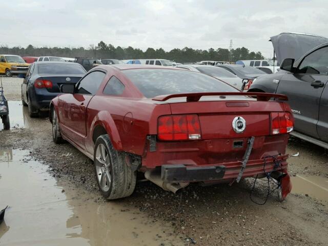 1ZVHT82H385114016 - 2008 FORD MUSTANG GT MAROON photo 3