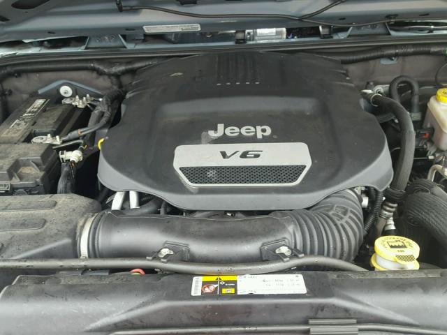 1C4AJWAG0EL138529 - 2014 JEEP WRANGLER S GRAY photo 7