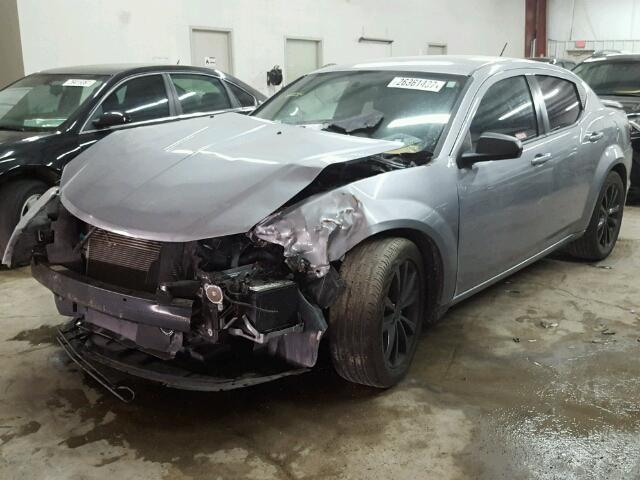 1C3CDZAB1EN129689 - 2014 DODGE AVENGER GRAY photo 2