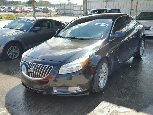 W04GV5EV2B1090387 - 2011 BUICK REGAL CXL BLACK photo 2