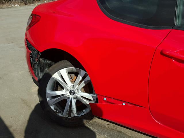 KMHHT6KD9BU043675 - 2011 HYUNDAI GENESIS CO RED photo 9