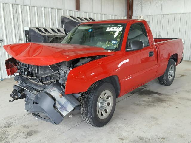 3GCEC14XX6G250277 - 2006 CHEVROLET SILVERADO RED photo 2