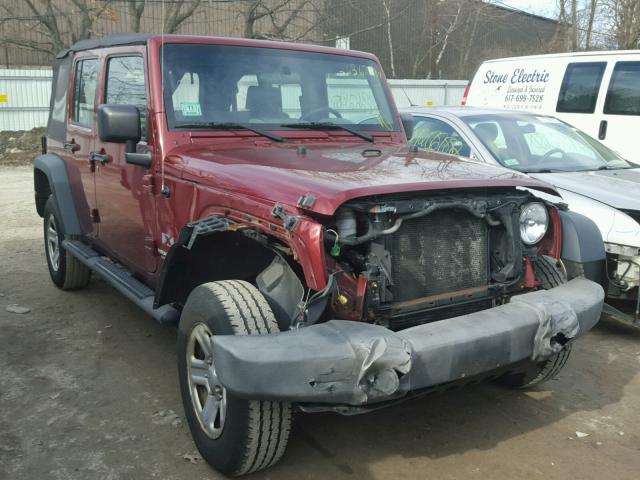 1J4GA39179L742863 - 2009 JEEP WRANGLER U BURGUNDY photo 1