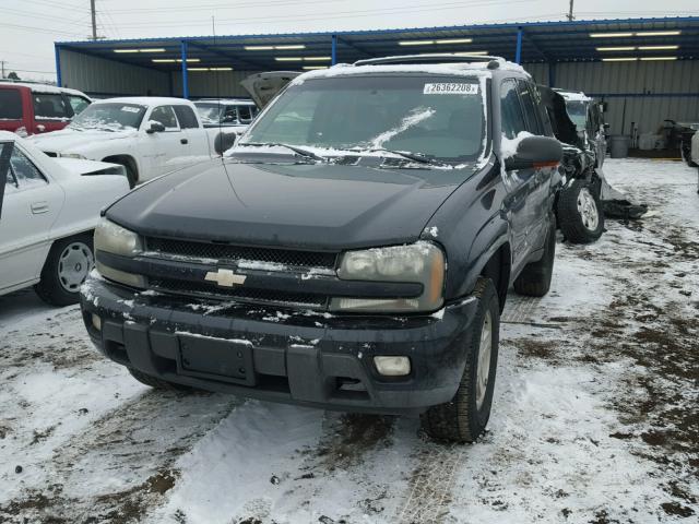 1GNDT13S822156832 - 2002 CHEVROLET TRAILBLAZE BLACK photo 2