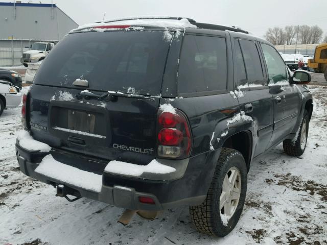 1GNDT13S822156832 - 2002 CHEVROLET TRAILBLAZE BLACK photo 4