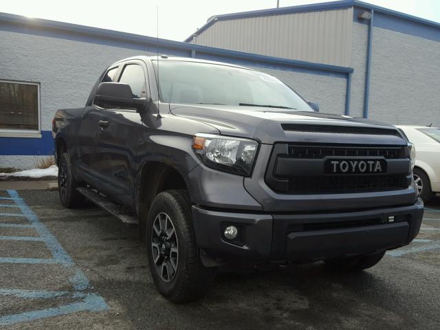 5TFUM5F19EX057167 - 2014 TOYOTA TUNDRA DOU GRAY photo 1