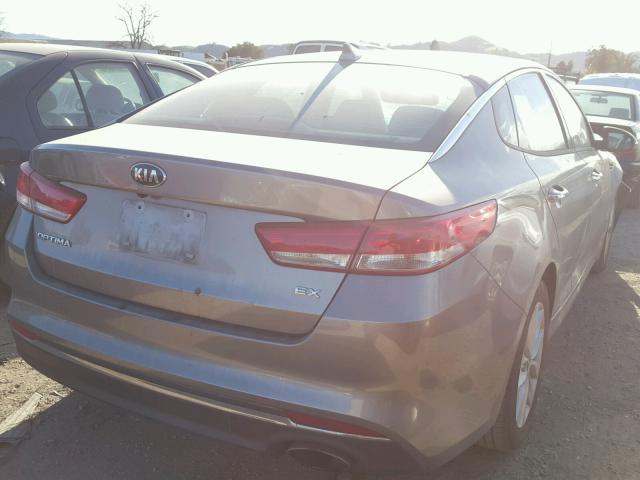 5XXGU4L36GG018205 - 2016 KIA OPTIMA EX SILVER photo 4