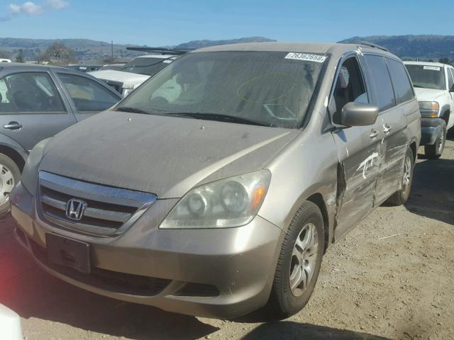 5FNRL38406B093152 - 2006 HONDA ODYSSEY EX BEIGE photo 2