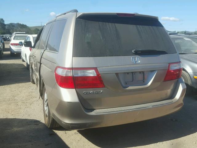 5FNRL38406B093152 - 2006 HONDA ODYSSEY EX BEIGE photo 3