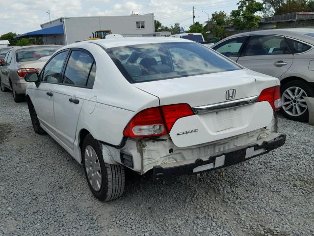 2HGFA1F36AH532608 - 2010 HONDA CIVIC VP WHITE photo 3