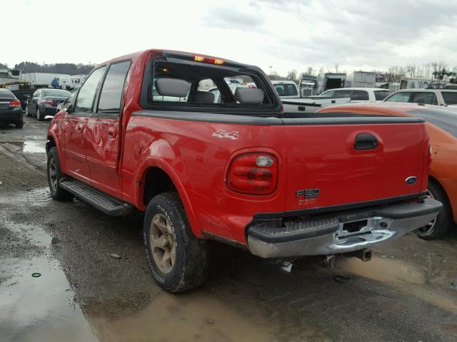 1FTRW08L02KA01774 - 2002 FORD F150 SUPER RED photo 3