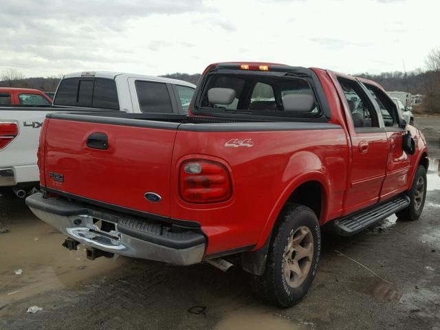 1FTRW08L02KA01774 - 2002 FORD F150 SUPER RED photo 4