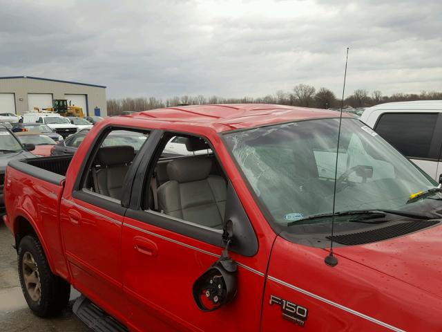 1FTRW08L02KA01774 - 2002 FORD F150 SUPER RED photo 9