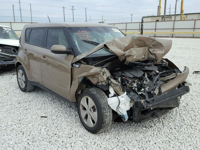 KNDJN2A24F7174199 - 2015 KIA SOUL BROWN photo 1