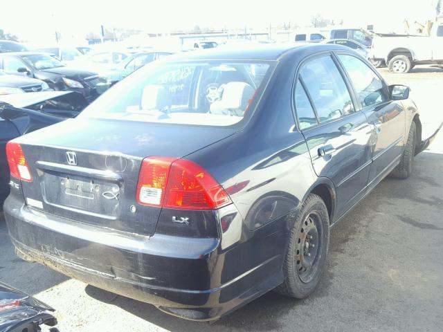 2HGES15545H527702 - 2005 HONDA CIVIC LX BLACK photo 4