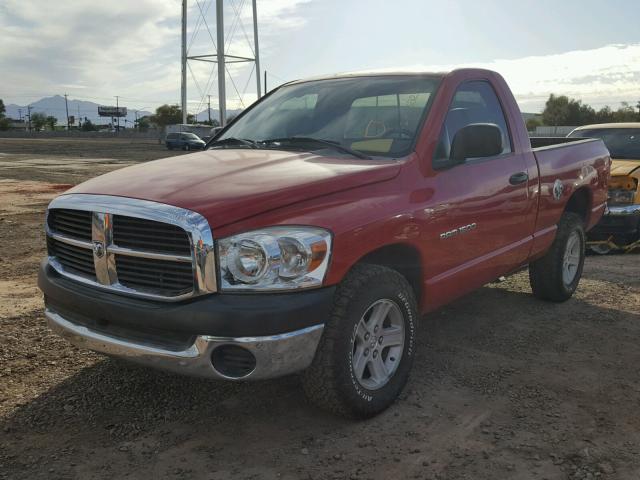 1D7HA16K47J519951 - 2007 DODGE RAM 1500 S RED photo 2