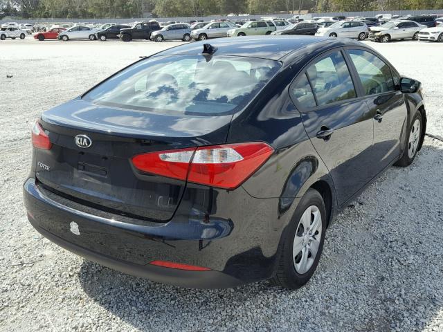 KNAFX4A64F5427643 - 2015 KIA FORTE LX BLACK photo 4