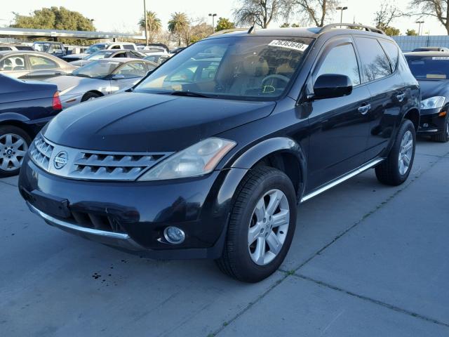 JN8AZ08T46W429578 - 2006 NISSAN MURANO SL BLACK photo 2