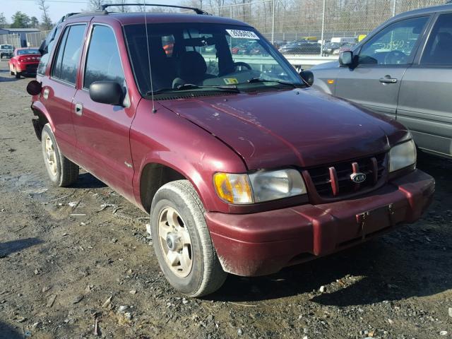 KNDJA723115090202 - 2001 KIA SPORTAGE MAROON photo 1