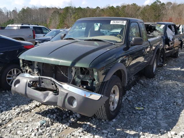 1FTZR15UX1TA11876 - 2001 FORD RANGER SUP GREEN photo 2