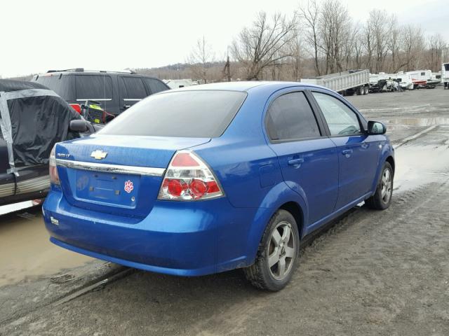 KL1TG56667B112387 - 2007 CHEVROLET AVEO LT BLUE photo 4