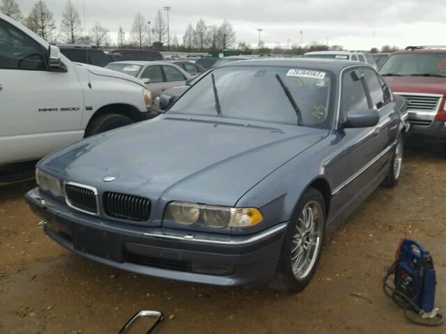 WBAGG83421DN84304 - 2001 BMW 740 I AUTO BLUE photo 2