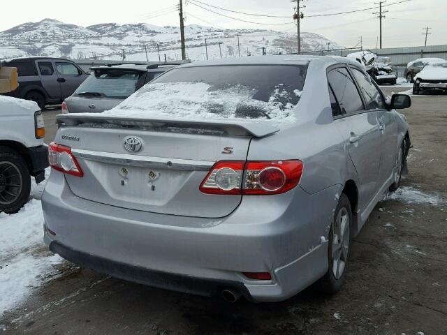 5YFBU4EE5CP052260 - 2012 TOYOTA COROLLA BA SILVER photo 4