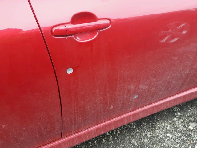 1NXBU4EE6AZ248056 - 2010 TOYOTA COROLLA BA RED photo 9