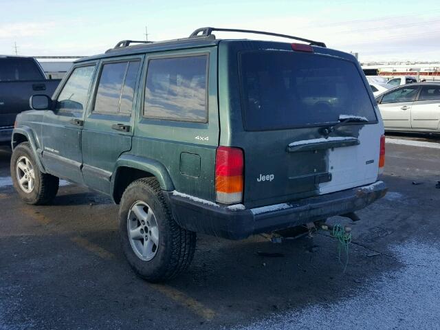 1J4FF48S11L567026 - 2001 JEEP CHEROKEE S GREEN photo 3