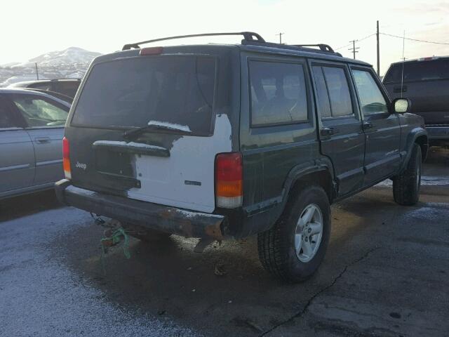 1J4FF48S11L567026 - 2001 JEEP CHEROKEE S GREEN photo 4