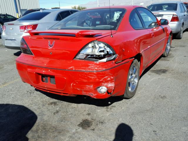 1G2NW12EX1M541574 - 2001 PONTIAC GRAND AM G RED photo 4