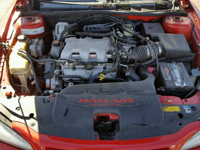 1G2NW12EX1M541574 - 2001 PONTIAC GRAND AM G RED photo 7