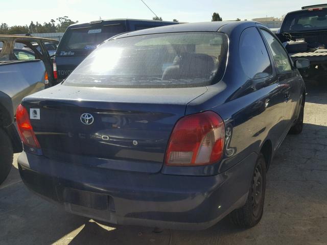 JTDAT123X20209855 - 2002 TOYOTA ECHO BLUE photo 4