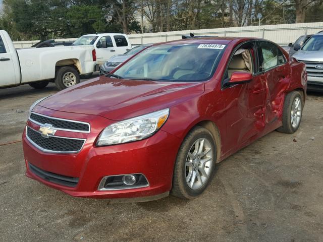 1G11F5SR2DF161389 - 2013 CHEVROLET MALIBU 2LT RED photo 2