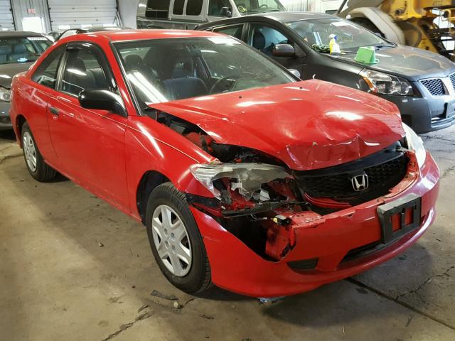 1HGEM22185L067013 - 2005 HONDA CIVIC DX V RED photo 1