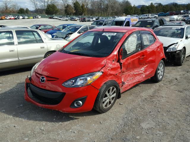 JM1DE1HY3B0128979 - 2011 MAZDA MAZDA2 RED photo 2